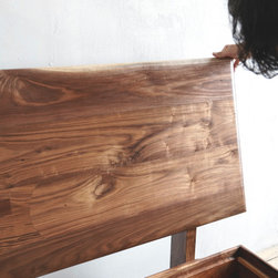 Walnut Stone Plinth Bed - Bed Frames