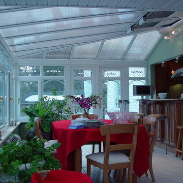 Kitchen and conservatory