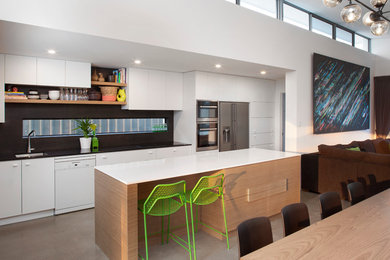 Photo of a modern home design in Perth.