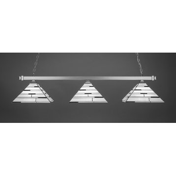 Square 3 Light Island In Brushed Nickel (403-BN-952)