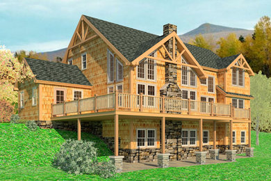 Cold Brook Crossing, Rear Elevation  with a View of the Ski Areas