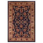 Bareens Designer Rugs - Shabby Chic Ziegler Marianne Blue Tan Hand-Knotted Wool Rug - 10'0'' x 14'0'' - Enhance the ambiance of your home with this magnificent Persian-influenced Turkish hand-knotted rug made by skilled artisans capable of creating the most exceptional vegetable dyes and hand-spun wool. This exquisite handmade rug is a one-of-a-kind Peshawar Kafkaz, otherwise identified as Chobi, Chobi Peshawar, Oushak, or Ziegler rug. These handmade rugs are crafted in Pakistan utilizing superior-quality wool imported from Australia, New Zealand, and Korea in two types of weaves: the Persian weave and the Mori weave. This rug is meticulously crafted by hand using the finest natural vegetable dyes extracted from local plants. The artisans use a blend of hand-spun local and fine merino wool, resulting in a rug with a compelling texture, higher lanolin content, and longer staple. The artisans occasionally incorporate natural or artificial silk into the pile to enhance specific motifs. The finished product is an awe-inspiring execution of flawless design and an understated palette that exudes elegance.