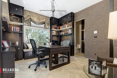カルガリーにあるおしゃれなホームオフィス・書斎の写真