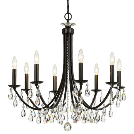 Crystorama Bridgehampton 8 Light Chandelier 8828-VZ-CL-MWP - Vibrant Bronze