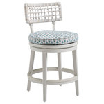 Tommy Bahama - Seabrook Outdoor Swivel Counter Stool Tommy Bahama - The Seabrook Outdoor Counter Bar Stool Tommy Bahama features a herringbone pattern of all-weather wicker with blended shades of ivory, taupe, and gray.