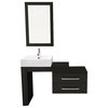 33.5" to 45" Scorpio Wall Mounted Vessel Sink Modern Bathroom Vanity Set