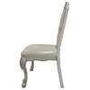 Dresden Synthetic Leather Upholstered Side Chair, Bone White, Set of 2