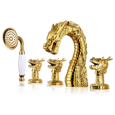 Gold Dragon Deck Tub Set