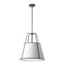 Black With White Tapered Drum Shade