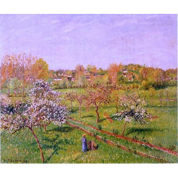 Camille Pissarro Morning Flowering Apple Trees Eragny Wall Decal
