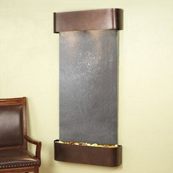 Cascade Springs Indoor Fountains with Copper Vein and Black Featherstone - Indoor Fountains