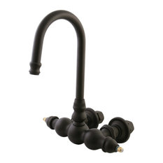 Shop Bridge Style Kitchen Faucets on Houzz - Kingston Brass - Kingston Brass Oil Rubbed Bronze Vintage-Style Goose Neck  Faucet ABT300-