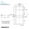 Dawn FNIBN3614 Stainless Steel Finish Shower Niche with Two Glass Shelves