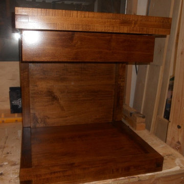 C shape nightstands with drawer