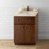 Ronbow 24" Amberlyn Solid Wood Vanity Cabinet Base, Cafe Walnut
