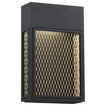 Access Lighting - Metro Black & Gold 1 Light Outdoor Sconce (20063LEDDMG-BL/GLD) - Access Lighting (20063LEDDMG-BL/GLD) Metro Collection Contemporary Style 1 Light Outdoor Sconce in Black And Gold finish. Wet rated. Dimmable: Yes. Light bulb data: 1 SSL 9 watt. Bulb included: Yes