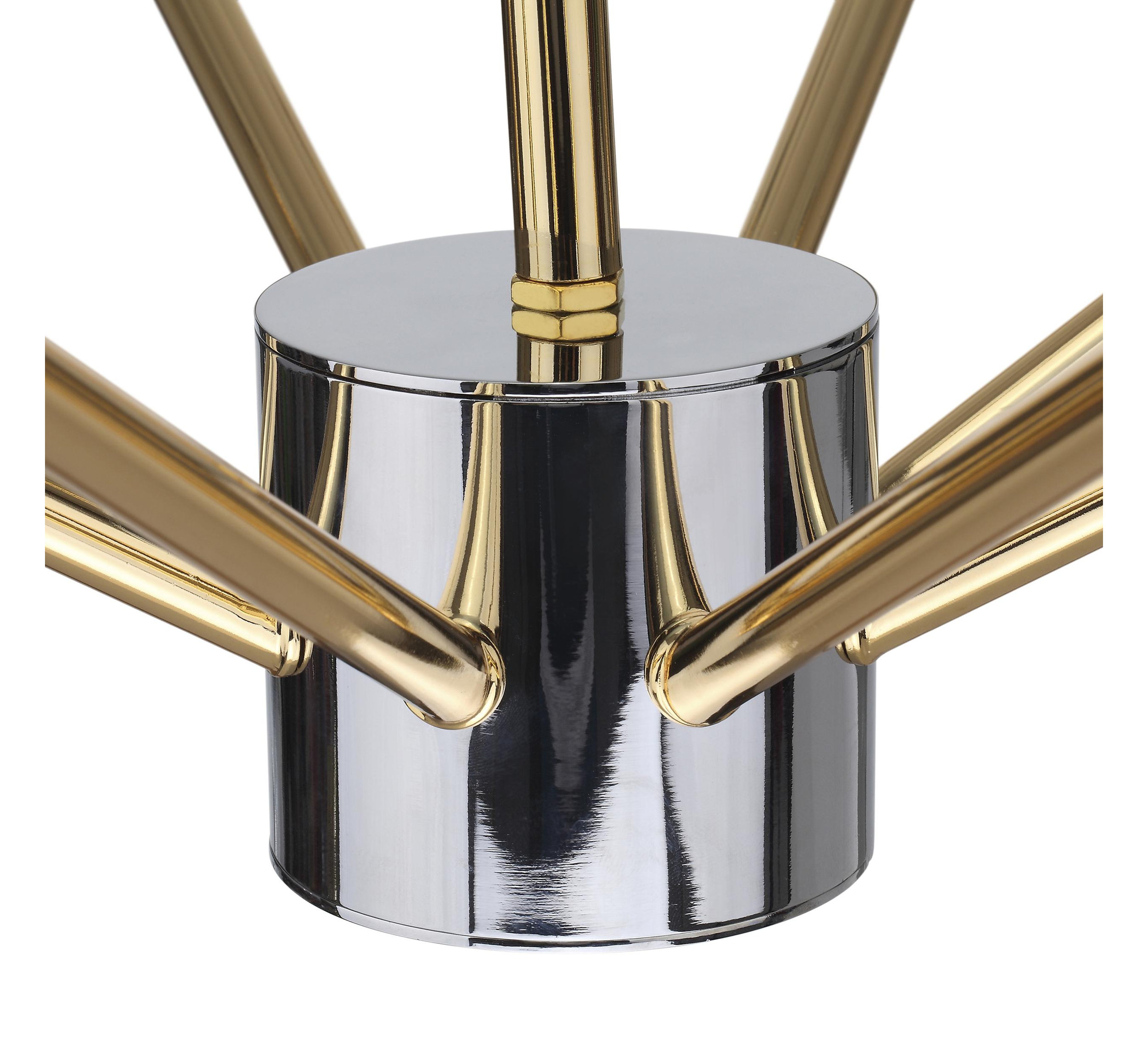Alessandro Mid Century Brass Chandelier