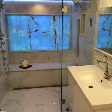 Blue Onyx Shower wall