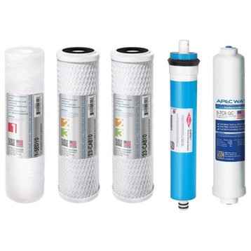 APEC 90 GPD Complete Replacement Filter Set for Ultimate RO System (Stage 1-5)