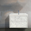 MOM Wall Mounted Vanity, Marble, 30", Single Sink, Wall Mount