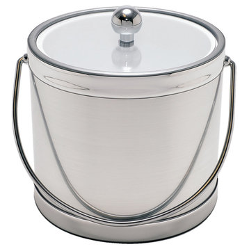 Brushed Silver 3-Quart Ice Bucket