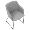 LumiSource Daniella Chair, Light Gray, Set of 2