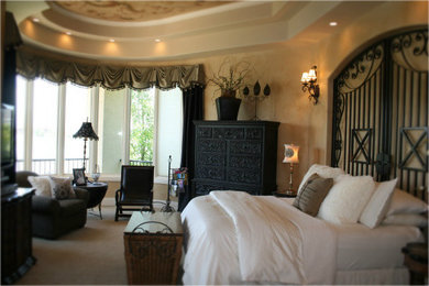 Bedroom - mediterranean bedroom idea in Denver