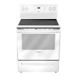 Bosch 300 Series 30" Electric Freestanding Range, White | HES3023U - Gas Ranges And Electric Ranges