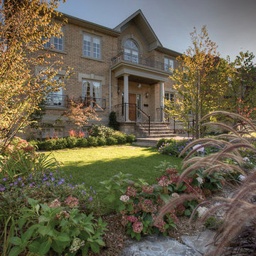 Portico Construction and Front Yard Redesign
