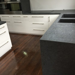 Charcoal Grey Granite in Leather Finish - Kitchen Countertops