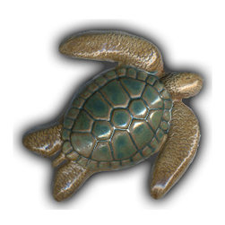 3.5" Small Sea Turtle - Mosaic Tile