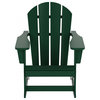 WestinTrends 2PC Outdoor Patio Porch Rocker Classic Adirondack Rocking Chair Set, Dark Green