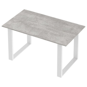 NOTA Dining Table, Grey Stone/White