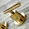 Kingston Brass KS8122CML 2-Handle 8" Wall Mount Bathroom Faucet, Polished Brass