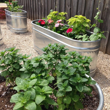 Herb Garden in Water Troughs for BannockBurn 1878...tdoor spaces,