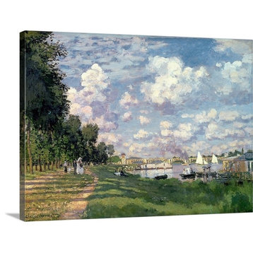 The Marina at Argenteuil, 1872 Wrapped Canvas Art Print, 16"x12"x1.5"