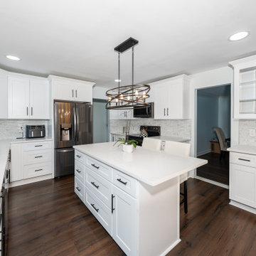 Encino Kitchen Remodel With Shaker Cabinets & Open Layout