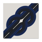 ""Knot"" by Reis & Manwaring, 1973 Original Vintage Serigraph -Blue