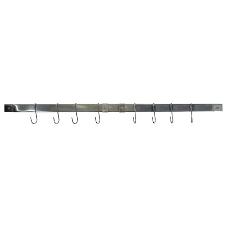 Range Kleen 9-Piece Stainless Steel Expandable Wall Pot Rack