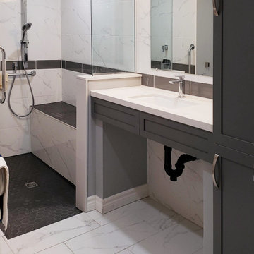 Enlarging an existing bathroom to make an accessible bathroom in Elmvale