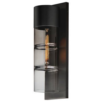 Smokestack LED Outdoor Wall Sconce in Black