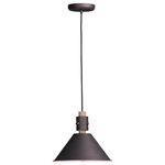 Maxim - Tucson 1-Light Pendant in Oil Rubbed Bronze / Weathered Wood - Stylish and bold. Make an illuminating statement with this fixture. An ideal lighting fixture for your home.&nbsp