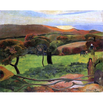 Paul Gauguin Breton Landscape, Fields by the Sea Wall Decal