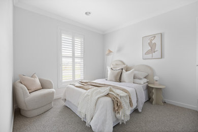 Design ideas for a contemporary bedroom in Other.