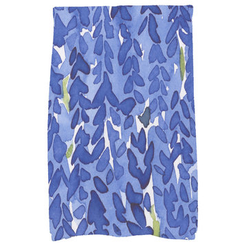 Flower Bell Floral Hand Towel, Blue, 18"x30"