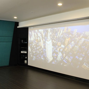 Inspiration for a mediterranean home theater remodel in Hyderabad