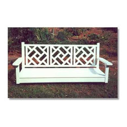 Chippendale Oak Swing - Patio Furniture And Outdoor Furniture