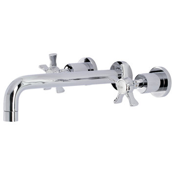 KS8021NX Two-Handle Wall Mount Tub Faucet, Polished Chrome