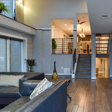 Modern, Split-Level Custom Home in Arlington, VA, with Arts & Crafts Elements.