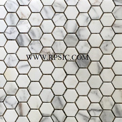 MH- 21 HEXAGON CALACATTA GOLD 1 IN - Mosaic Tile